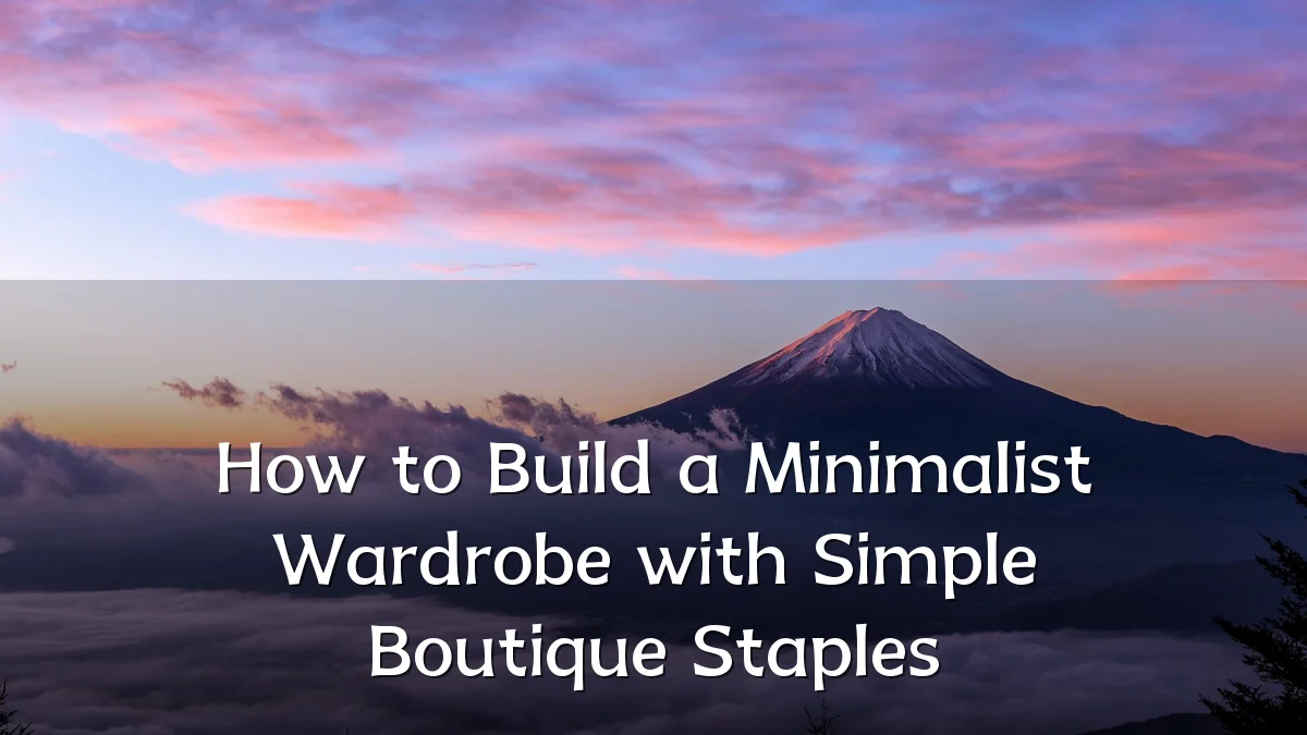 How to Build a Minimalist Wardrobe with Simple Boutique Staples