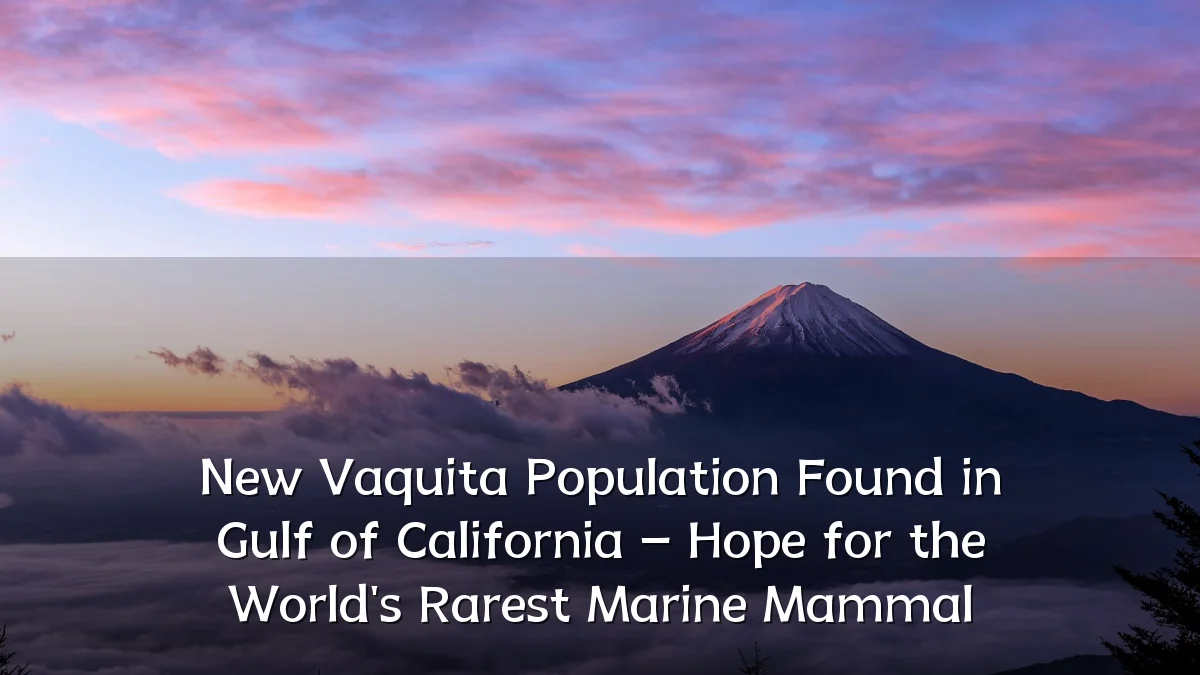 New Vaquita Population Found in Gulf of California – Hope for the World's Rarest Marine Mammal