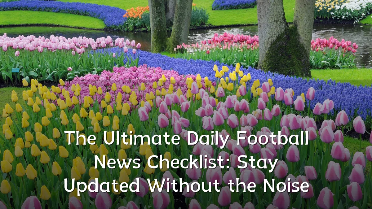 The Ultimate Daily Football News Checklist: Stay Updated Without the Noise
